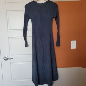 Uniqlo Dark Navy Grey Knit Dress